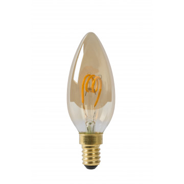 Филаментная светодиодная лампа Lucide 49043/03/62 свеча E14 3W, 2200K (теплый) CRI80 220V, диммируемая, гарантия 30 дней - миниатюра 2