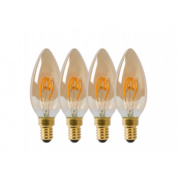 Филаментная светодиодная лампа Lucide 49043/14/62 свеча E14 3W, 2200K (теплый) 220V, диммируемая, гарантия 30 дней - миниатюра 2