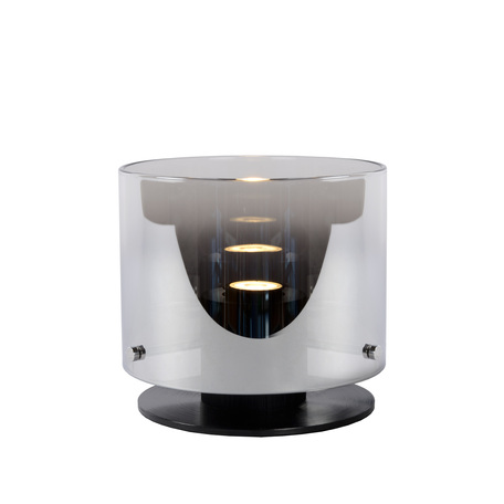 Настольная лампа Lucide Owino 74502/20/65, 1xGU10x5W, черный, дымчатый, металл, стекло - миниатюра 1