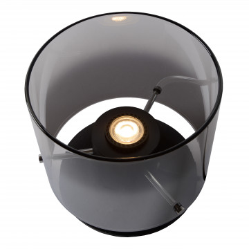 Настольная лампа Lucide Owino 74502/20/65, 1xGU10x5W, черный, дымчатый, металл, стекло - миниатюра 4