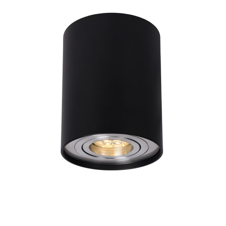 Потолочный светильник Lucide Tube 22952/01/30, 1xGU10x35W, черный, матовый хром, металл