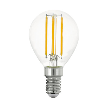 Филаментная светодиодная лампа Eglo 11761 шар малый E14 4W, 2700K (теплый) CRI>80, гарантия 5 лет