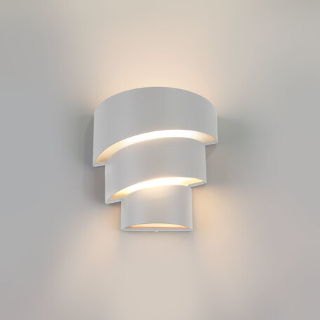 Настенный светодиодный светильник Elektrostandard 1535 TECHNO LED HELIX белый (a039957), IP54, LED 15W 3000K 500lm, белый, металл
