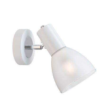 Настенный светильник с регулировкой направления света Freya Avery FR5080WL-01W, 1xE14x40W, белый с хромом, белый, металл, стекло