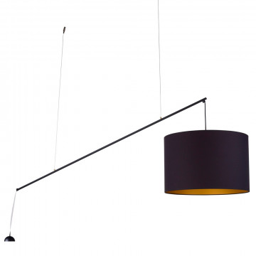 Подвесной светильник-торшер Nowodvorski Fishing Rod 9075, 1xE27x60W, черный, металл, текстиль - миниатюра 1