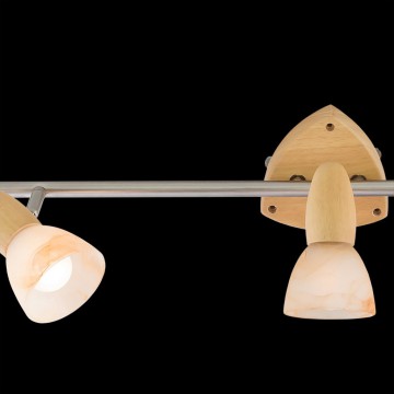 Настенный светильник с регулировкой направления света Citilux Монте CL505531, 3xE14x60W, коричневый, белый, дерево, металл, стекло - миниатюра 4