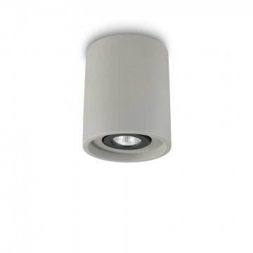 Потолочный светильник Ideal Lux OAK PL1 ROUND CEMENTO 150437, 1xGU10x35W