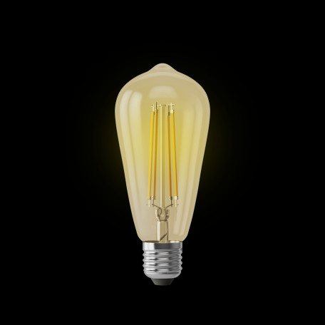 Филаментная светодиодная лампа Voltega Loft LED 5526 прямосторонняя груша E27 6W, 2800K (теплый) CRI80 220V, гарантия 3 года - миниатюра 3