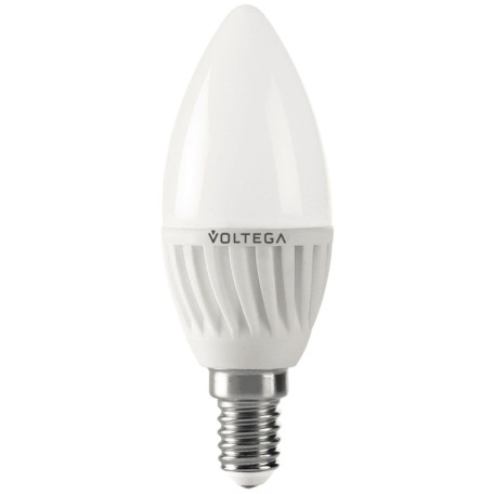 Светодиодная лампа Voltega VG1-C2E14cold6W-C 5716 свеча E14 6,5W, 4000K, гарантия 3 года