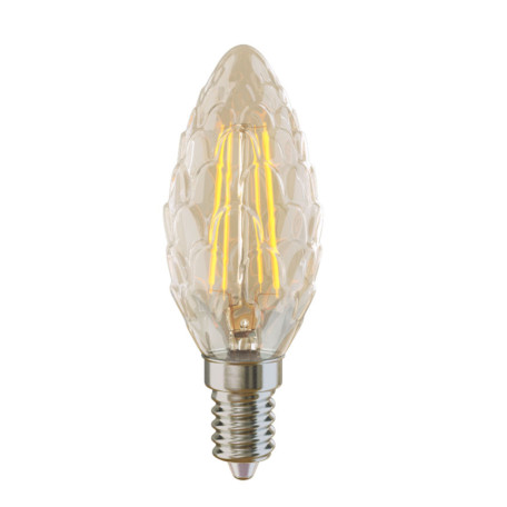 Филаментная светодиодная лампа Voltega Crystal 5487 свеча-шишка E14 4W, 4000K (дневной) 220V, гарантия 3 года - миниатюра 1
