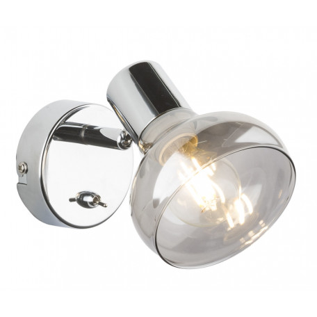 Настенный светильник с регулировкой направления света Globo Lothar 54921-1, 1xE14x40W, металл, стекло - миниатюра 1