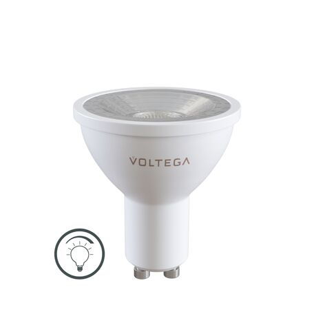 Светодиодная лампа Voltega VG2-S1GU10warm6W-D 7108 MR16 GU10 6W, 2800K (теплый) CRI80 220-240V, диммируемая, гарантия 2 года