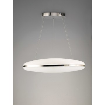 Подвесной светильник Mantra Oakley 4900, хром, белый с хромом, металл, пластик - миниатюра 4