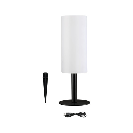 Садовый светодиодный светильник Paulmann Mobile Pipe 94221, IP44, LED 1W, черный, белый, металл, пластик - миниатюра 5