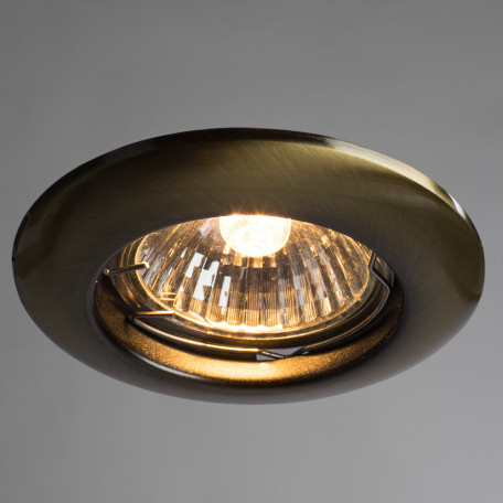 Встраиваемый светильник Arte Lamp Instyle Praktisch A1203PL-1AB, 1xGU10x50W, бронза, металл - фото 2