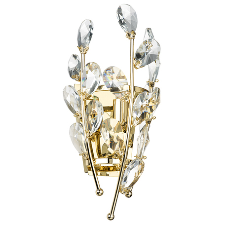 Бра Lightstar Isabelle 791612, 1xG9x40W, золото, прозрачный, металл, хрусталь