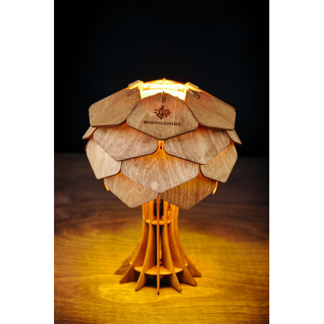 Настольная лампа Woodshire 1330b/1 (Настольный Астеко 250 мм орех), 1xE14 - миниатюра 2