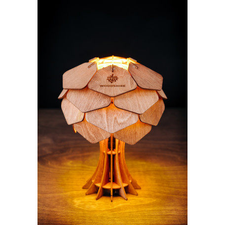Настольная лампа Woodshire 1330mx/1 (Настольный Астеко 250 мм махагон), 1xE14 - миниатюра 2