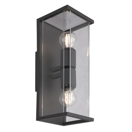 Настенный светильник Mantra Meribel 6492, IP54, серый, прозрачный, металл, стекло