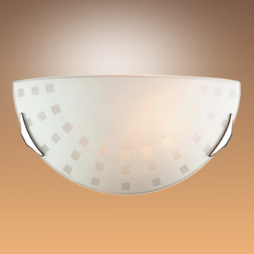 Настенный светильник Sonex Quadro White 062, 1xE27x100W, хром, белый, металл, стекло - миниатюра 2