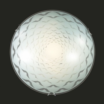 Потолочный светильник Sonex Dori 219, 2xE27x100W, хром, матовый, прозрачный, металл, стекло - миниатюра 2