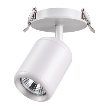 Встраиваемый светильник с регулировкой направления света Novotech Spot Pipe 370452, 1xGU10x50W, белый, металл