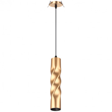 Встраиваемый подвесной светодиодный светильник Novotech Spot Arte 357904, LED 12W 3000K 780lm, золото, металл