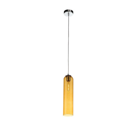 Подвесной светильник ST Luce Callana SL1145.193.01, 1xE27x60W, хром, янтарь, металл, стекло
