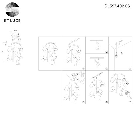 Схема с размерами ST Luce SL597.402.06