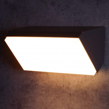 Настенный светодиодный светильник Mantra Solden 7070, IP65, LED 9W 3000K 773lm CRI80, серый, металл с пластиком - фото 2