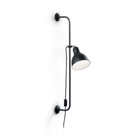 Настенный светильник Ideal Lux SHOWER AP1 179643, 1xE27x60W, черный, металл