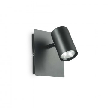 Настенный светильник с регулировкой направления света Ideal Lux SPOT AP1 NERO 115481, 1xGU10x50W, черный, металл