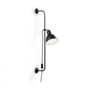 Настенный светильник Ideal Lux SHOWER AP1 179643, 1xE27x60W, черный, металл