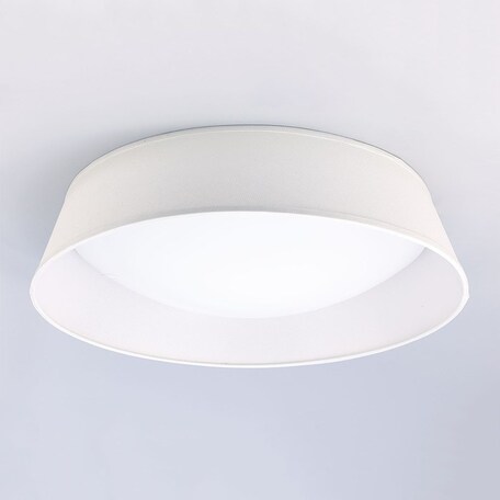 Потолочный светодиодный светильник Mantra Nordica 4962, LED 28W 3000K 2800lm, белый, металл, текстиль