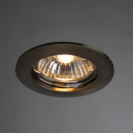 Встраиваемый светильник Arte Lamp Instyle Basic A2103PL-1AB, 1xGU10x50W, бронза, металл - миниатюра 2