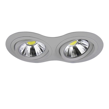 Встраиваемый светильник Lightstar Intero 111 214329, 2xAR111x50W, серый, металл