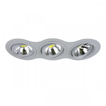 Встраиваемый светильник Lightstar Intero 111 214339, 3xAR111x50W, серый, металл