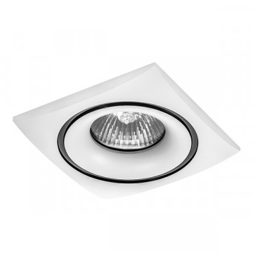 Встраиваемый светильник Lightstar Levigo 010036, 1xGU5.3x50W, белый, черно-белый, металл