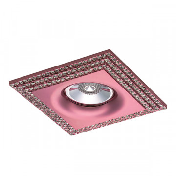 Встраиваемый светильник Lightstar Miriade 011988, 1xGU5.3x50W, розовый с прозрачным, розовый, металл со стеклом