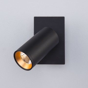 Настенный светодиодный светильник с регулировкой направления света Eurosvet Fleur 20066/1 LED черный/золото (00000085107), LED 5W 4200K 400lm CRI>80 - миниатюра 5