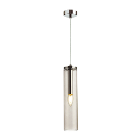 Подвесной светильник Odeon Light Pendant Klum 4694/1, 1xE14x40W, хром, дымчатый, металл, стекло