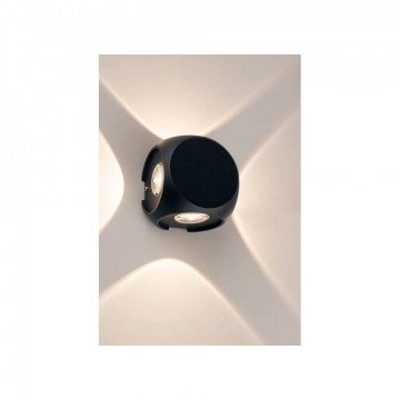 Настенный светодиодный светильник Nowodvorski Patras 9115, IP54, LED 4W 3000K 255lm, черный, металл