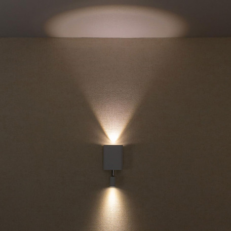 Настенный светодиодный светильник с регулировкой направления света с дополнительной подсветкой Citilux Декарт CL704410, LED 6W 3000K 450lm - миниатюра 2
