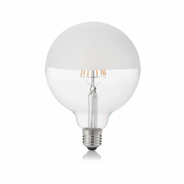 Филаментная светодиодная лампа Ideal Lux E27 08W GLOBO D125 SATINATA 3000K 157580 (CLASSIC E27 8W GLOBO D125 SATINATA 3000K) шар малый E27 8W (теплый) 240V - миниатюра 1
