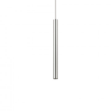 Подвесной светодиодный светильник Ideal Lux ULTRATHIN D040 ROUND CROMO 187662 (ULTRATHIN SP1 SMALL ROUND CROMO), LED 12W 3000K 760lm, хром, металл