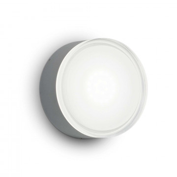 Потолочный светильник Ideal Lux URANO PL1 BIG ANTRACITE 168135, IP44, 1xGX53x15W, темно-серый, белый, металл, пластик