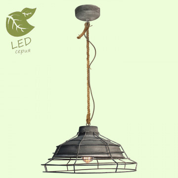 Подвесной светильник Lussole Loft Brentwood GRLSP-9878, IP21, 1xE27x10W, серый, металл