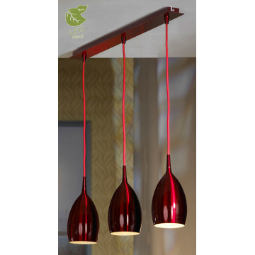 Подвесной светильник Lussole Loft Collina GRLSQ-0716-03, IP21, 3xE14x6W, красный, металл