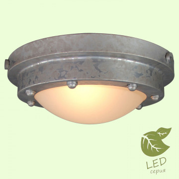 Потолочный светильник Lussole Loft Brentwood GRLSP-9999, IP21, 1xE27x10W, серый, стекло