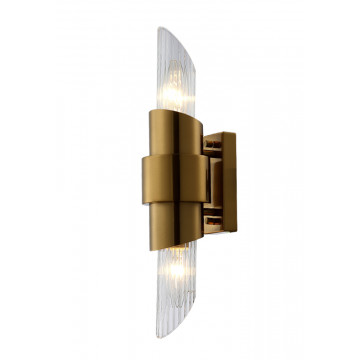 Настенный светильник Crystal Lux JUSTO AP2 BRASS 2132/402, 2xE14x60W - миниатюра 2